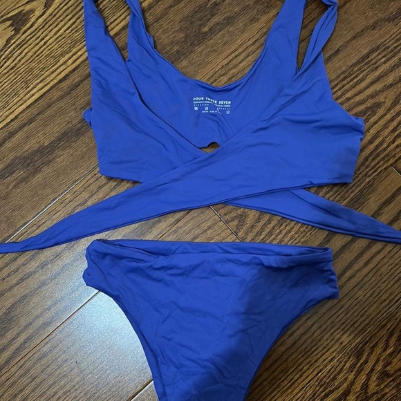 437 Blue Cobalt Bathing Suit - Picture 3 of 3
